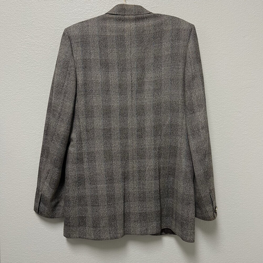 VTG 80's LeBaron Tweed Blazer 40X 40R Union Made USA Herringbone Ivy Sport Coat - Picture 5 of 16